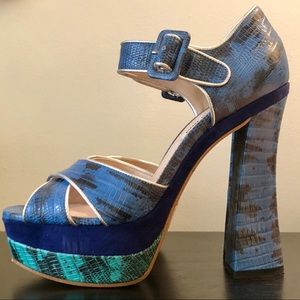 LOWEST EVER!! MIU MIU Platform Reptile Wedge 38